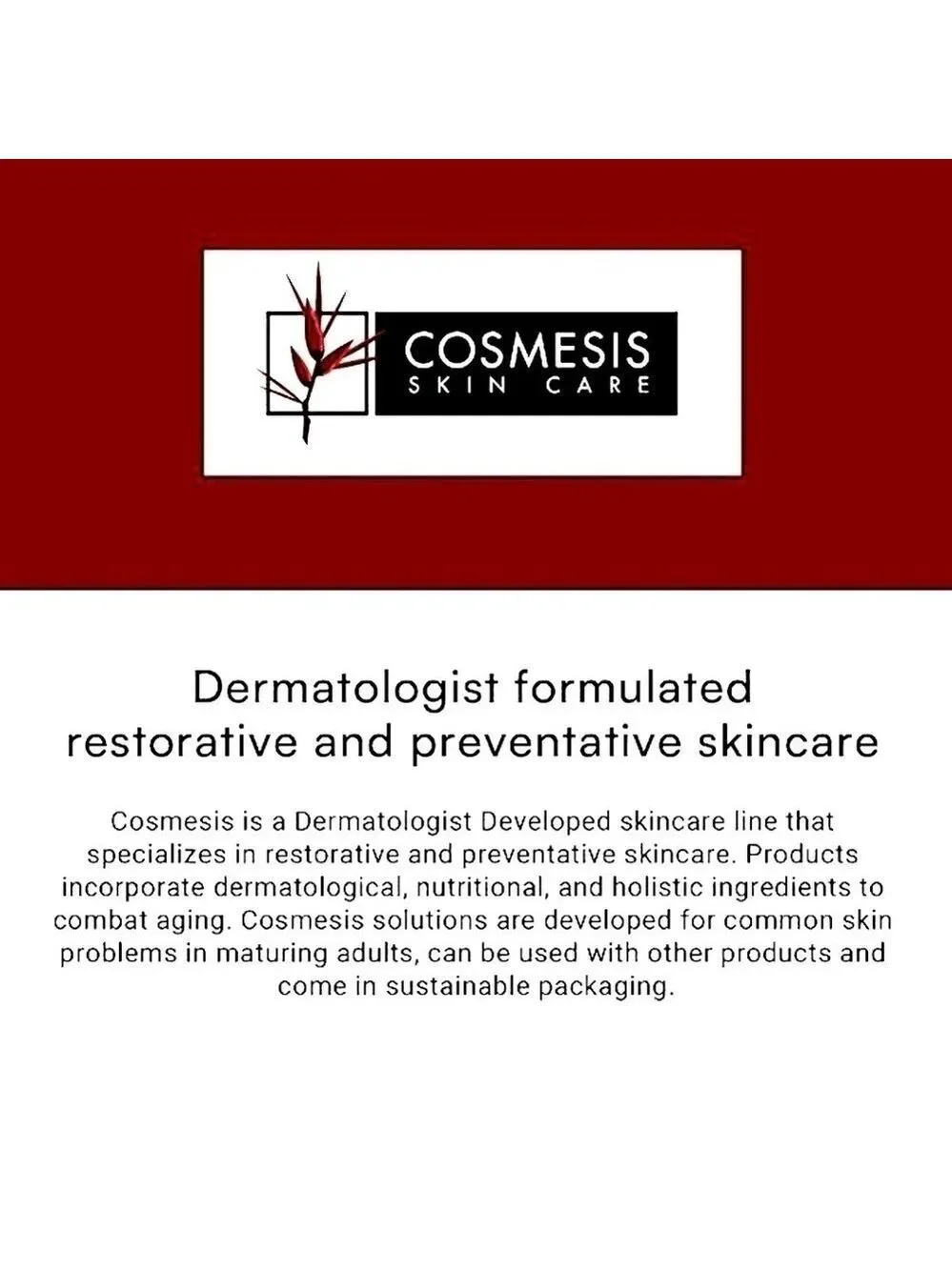 Cosmesis Skincare Tepezcohuite Night Cream 2 fl oz NIB